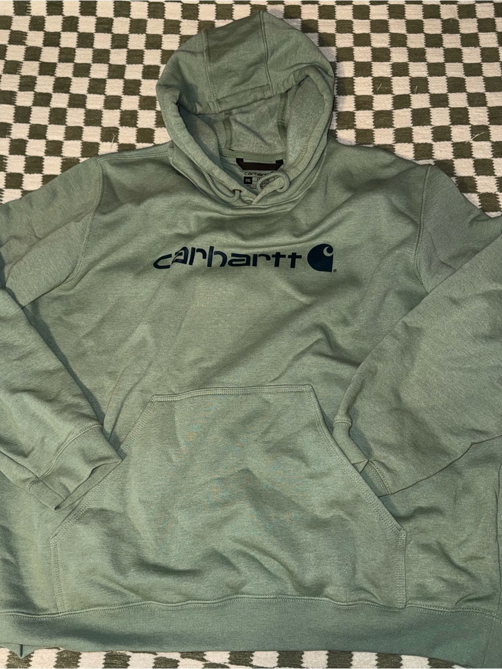 Carhartt Men's Sage Green Logo Crewneck Hoodie